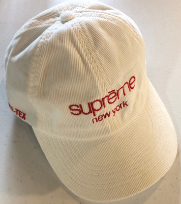 帽子 Supreme Classic Logo Corduroy 6-Panel Supreme GORE-TEX Corduroy Classic Logo 6-Panel Hat White OS FW21