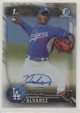 2016 Bowman Chrome Prospects Refractor 499/499 Yadier Alvarez #CPA-YA Auto 1og