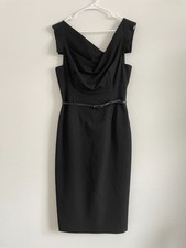 Black Halo Jackie O Dress Sheath Sleeveless Women 8 Black Career Celebrity Fave