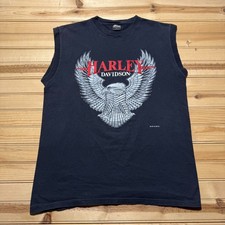 Vintage 90s Harley-Davidson Metallic Eagle Gr...