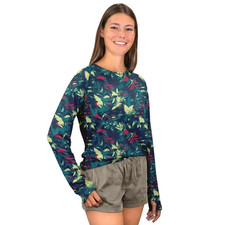 Reel Life Women's Long Sleeve UV Tee Size S Multi