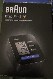 Braun ExactFit 1 BUA5000|Arm BP Monitor|Easy 1-Button|Large Display, Adj. Cuff