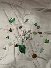 handmade wire wrapped jewelry, green sea glass necklace