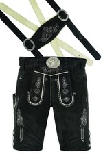 Bavarian Lederhosen Black Oktoberfest Costume Authentic Lederhosen Germa Outfit
