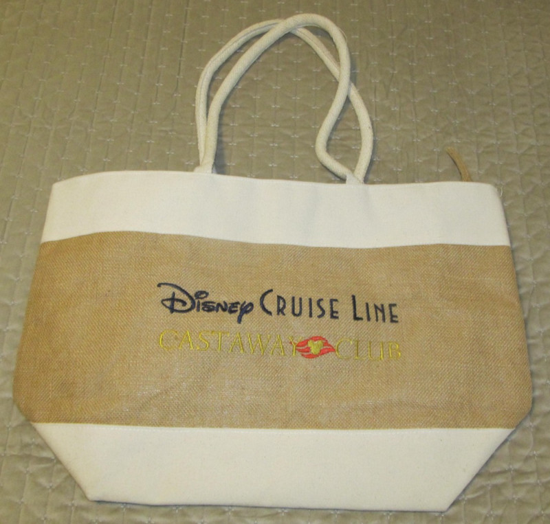 Disney Cruise Line Castaway Club Canvas Burlap Beach Tote Bag Weekender