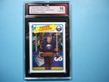1988/89 O-PEE-CHEE NHL HOCKEY CARD #194 PIERRE TURGEON ROOKIE RC KSA 10 GEM OPC