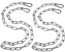 Hanging Swing Chair Chain Kit, 2 Set Stainless Steel Hardware 39.37", Silver