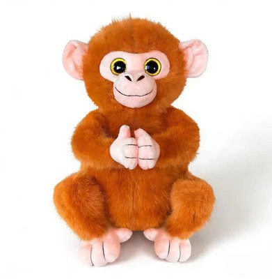 Orange Monkey Plush Toy 10'' Stuffed Animal Toddler Doll Gift for Kids