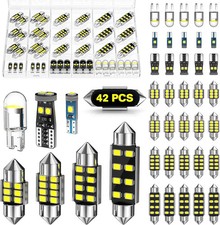 42 Pcs Upgraded Led Interior Car Lights Kit Super Bright Dome Map And Door Ligh