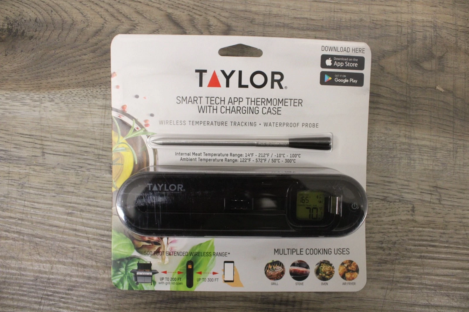 Taylor Smart Tech App Wireless Digital Cooking Kitchen Meat Thermometer 5309295
Opens in a new windo