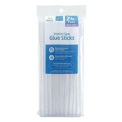 AdTech Hot Glue Sticks 10'' Full Size, Clear, 24 SINGLE PACK, Clear