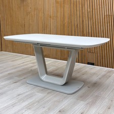 Fabb ‘Stockholm' High-gloss Grey Tempered Glass Large 160cm Dining BRAND NEW