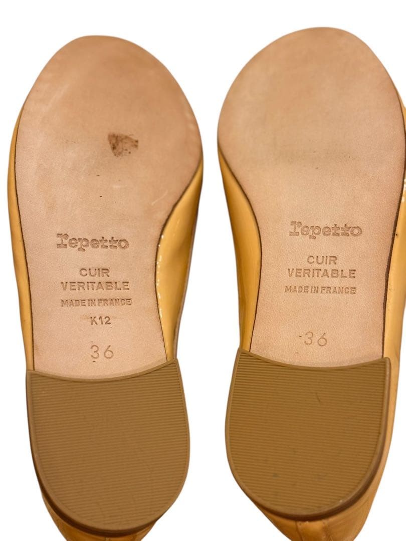Rare Repetto Ballet Flats Women's Size 36 Patent Leather Cream