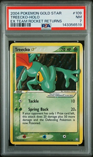 Pokemon Treecko Gold Star #109 Psa 7 NM