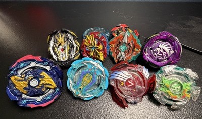 Lot of 8 Hasbro Beyblade Burst Turbo Rise Evolution Top Mixed Collection & Parts