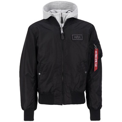 Alpha Industries Bomber Jacke MA D-Tec schwarz grau