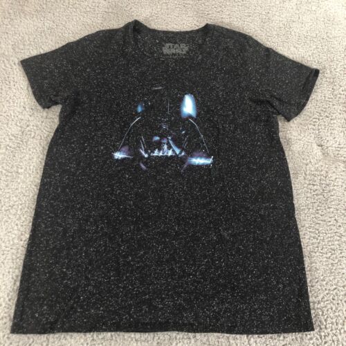 Star Wars T-Shirt Girls Youth L "Darth Vader in Stars" Her Universe Black White - Picture 1 of 6