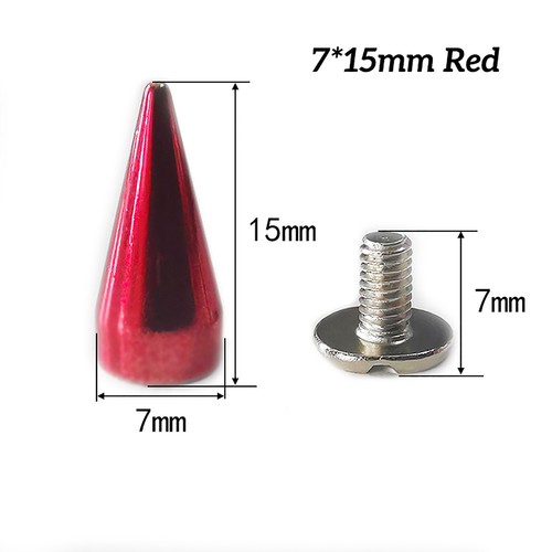 Spike Punk Cone Studs Rivets for DIY Leather Crafts Clothes Shoes DIY Colored - Picture 12 of 27