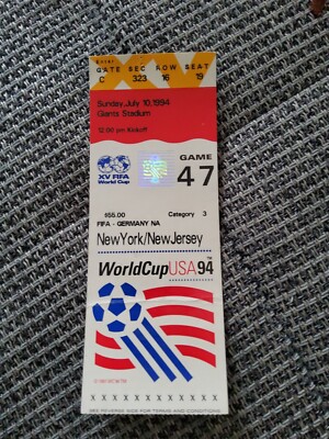Ticket/Eintrittskarte WM 1994: Deutschland-Bulgarien,10.07.1994,World Cup USA.