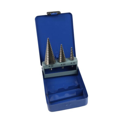 US PRO Stufenkegelbohrer Set 4-32 mm HSS Stahl Lochsäge Schneider Metall 3tlg Bohrer