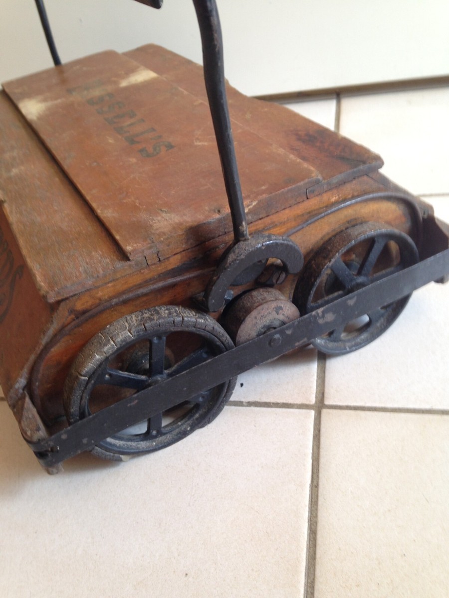 Antique Bissell Wood Cyco Ball Bearing Grand Rapids Carpet Sweeper-All There