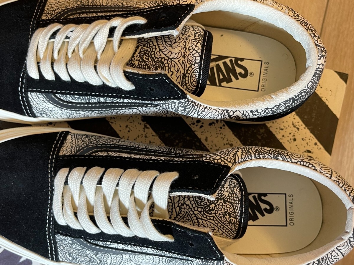 Vans Shoes Men\'s 12 Black White Vault LX Dragon Paisley Vans Vault OG Old Skool LX UA Dragon Black Paisley US 10 UK  main image 2