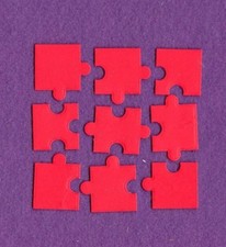 PUZZLE  2 die cuts scrapbook cards