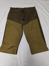 Men's Wrangler Rugged Wear Brown Double Knee Pants Tag Size 38x32 Measures 38x32