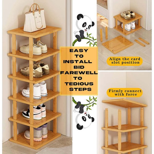 7 Tiers Shoe Rack Stable Base Space Saving Narrow Vertical Shoe Rack Easy AU - Picture 6 of 6