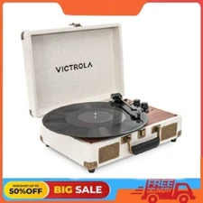 Victrola Venture Bluetooth Portable Mid-Century Modern Suitcase Record Player