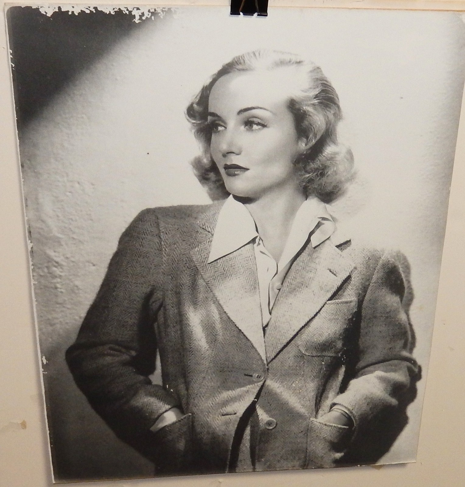CAROLE LOMBARD VINTAGE BLACK AND WHITE GLOSSY POSTER eBay
