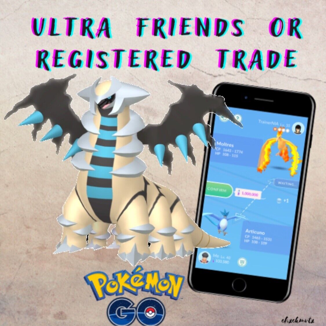 Pokémon Go shiny Giratina altered ~ ~REGISTERED ONLY~PLS READ DESCRIPTION~