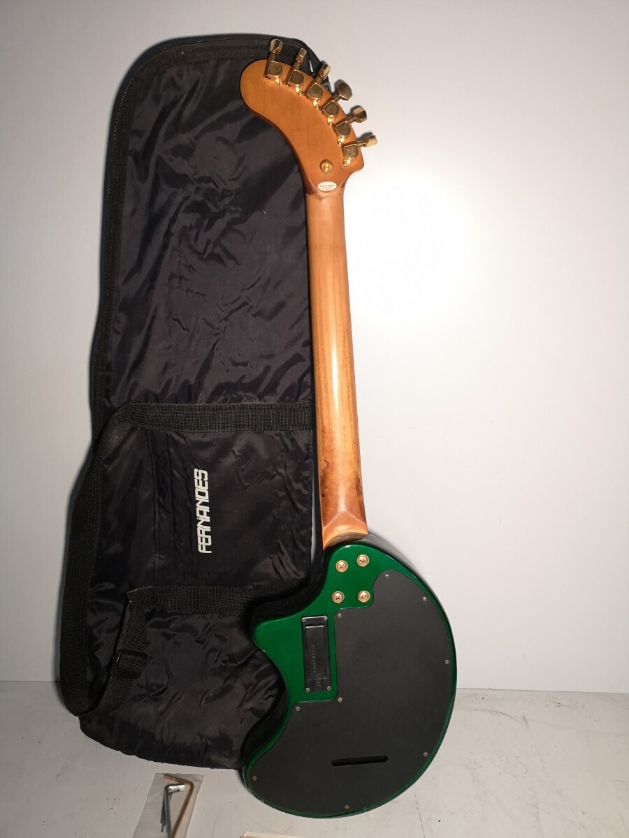 Electric Guitar Fernandes ZO-3T Green Built in Amplifier with Case