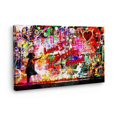 Wandbild Leinwandbild Zitat Love Is Destiny Found Kunstdruck XL Wanddeko