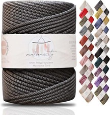 Premium Polyester Macrame Cord 5mm x 104 yards 311 feet 5mm Polypropylene Ma...