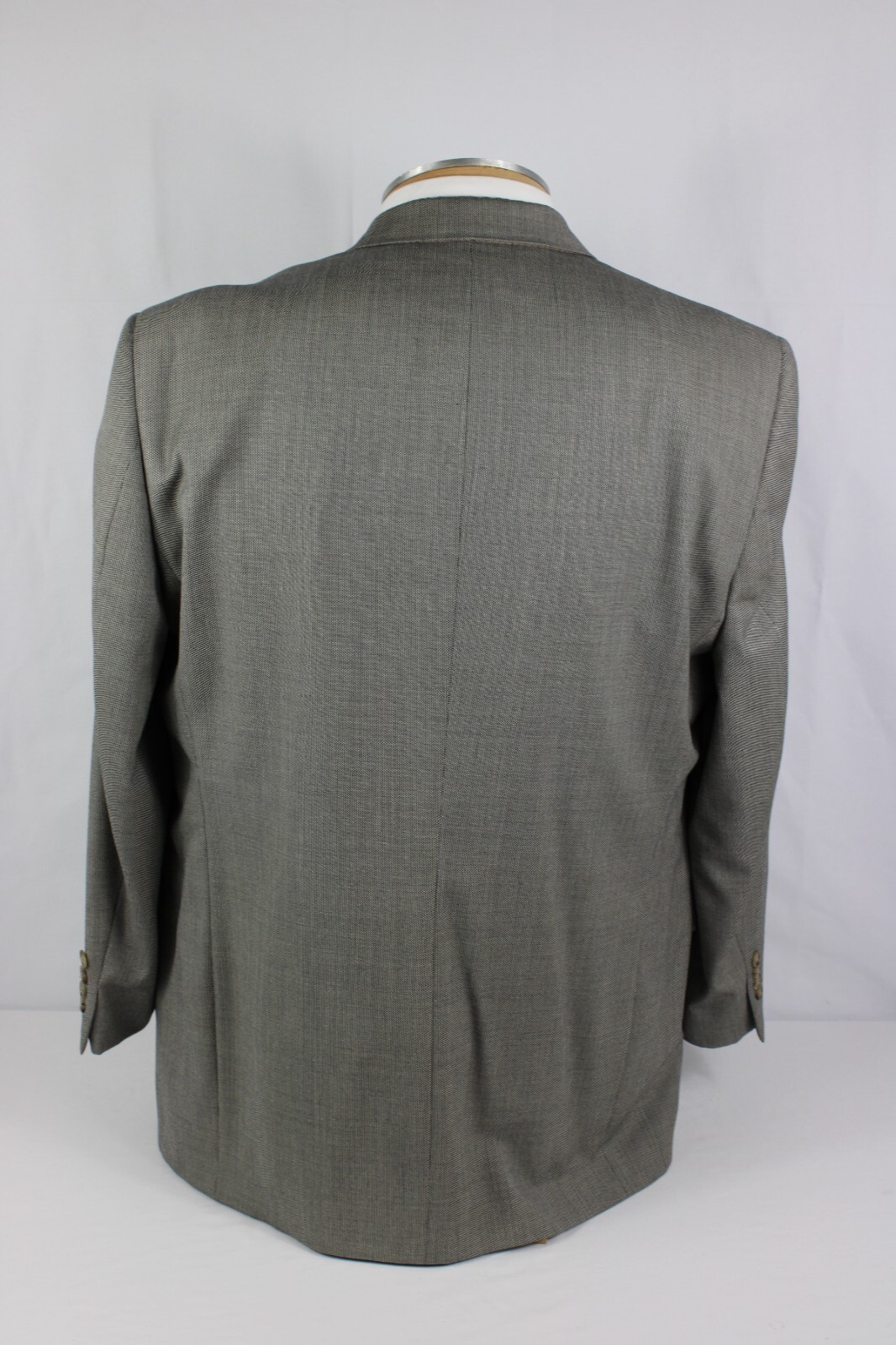 Hart Schaffner Marx Mens Suit 44R Light Gray Wool 2 Piece 36x29 Pleated