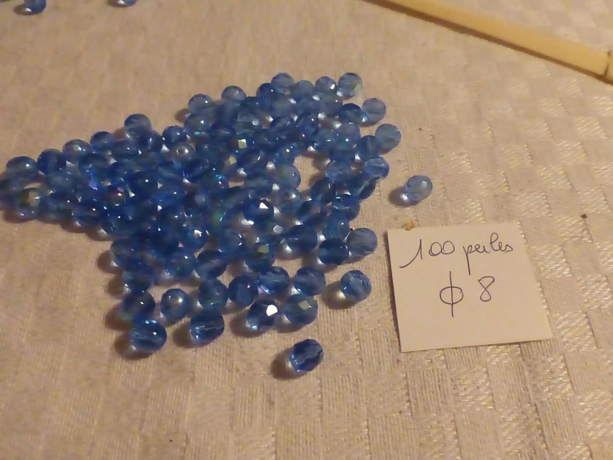 Perles Facettes Bohème 4mm AB Blue Terra Cotta - Lot De 100, Marque Preciosa