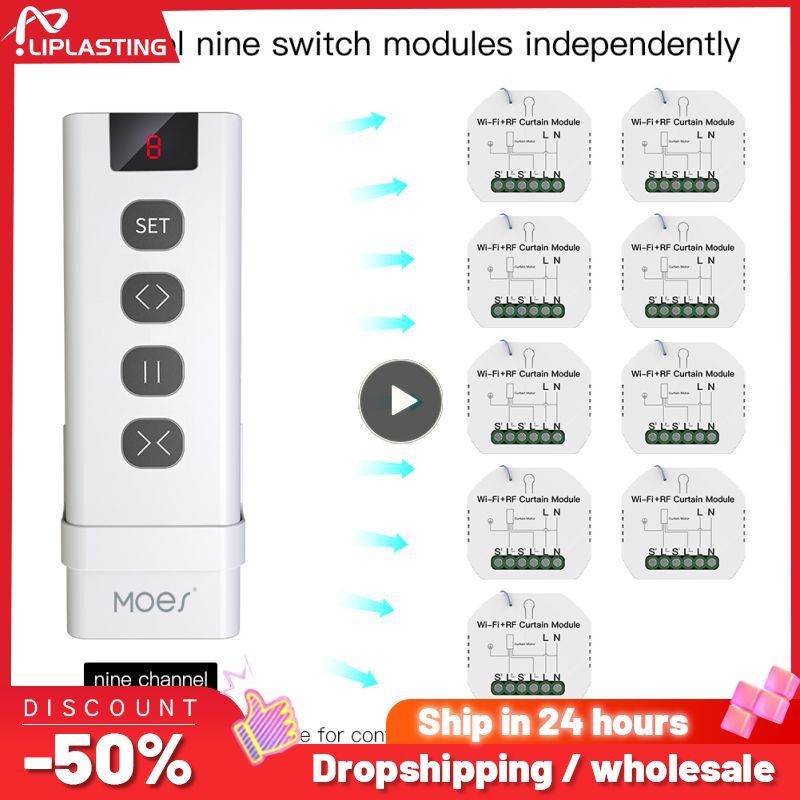 Channel RF433 Remote Control for WiFi Curtain Switch RF Roller Blinds Module Bat