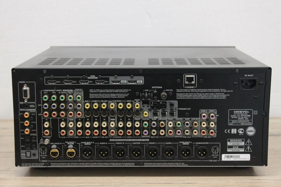 Preamplificatore Onkyo PR-SC886 7.1 THX ULTRA 2 HDMI DTS HD MASTER THRUE HD - Immagine 3 di 4