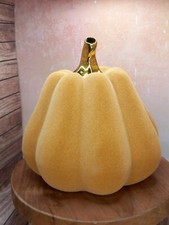 TK Maxx Light Orange Velvet Flock Pumpkin Brand New