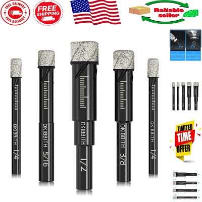 Efficient Diamond Drill Bits Set - Perfect for Tiles, Glass, & Hard Stones