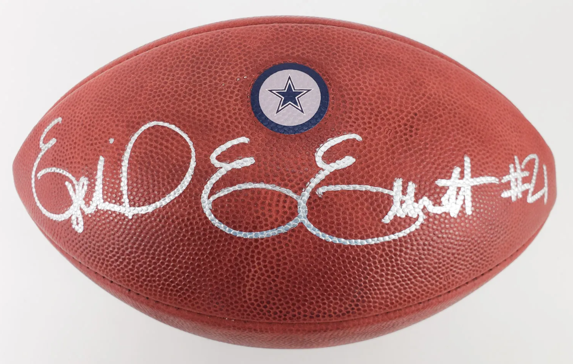 Ezekiel Elliott Autographed Signed Dallas Cowboys Full Name Official Wilson The Duke Football 