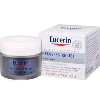 SEALED Eucerin Redness Relief Night Cream Cracked Lid