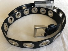 Sold Out Style NWT Prada Grommeted Leather Belt Black XS 30  