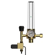 CO2 Regulator, Carbon Dioxide Monitor with Solenoid Valve and Gas Flow Meter