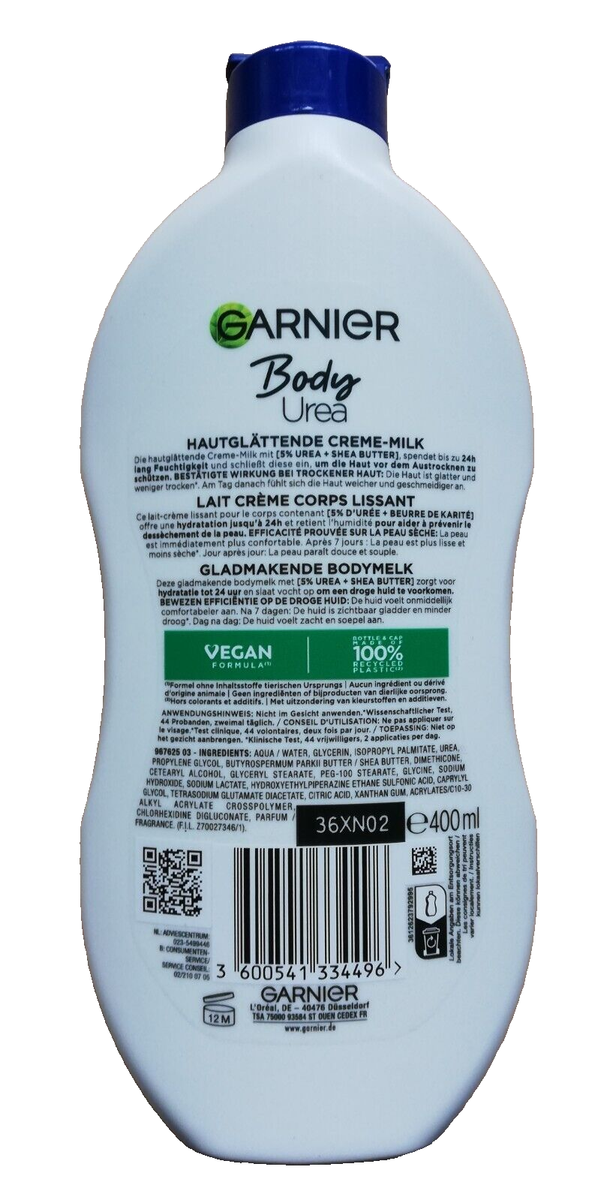 22,13/1L) Garnier Body Bodylotion Urea Trockene & Sprde Haut 400 ml |  eBay.de
