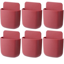 6X Wall Mounted Smart TV Remote Control Holder Home Offices Organiser Case Red