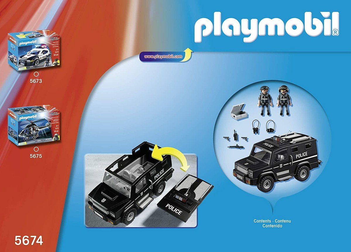 Playmobil City Action 警察 5674 NEW) Playmobil 5674 City Action Tactical Unit Police Car