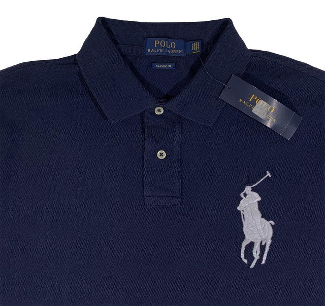 Men's Ralph Lauren Navy Blue Mesh Polo 