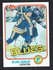 Blake Dunlop #117 signed autograph auto 1981-82 Topps Hockey Trading Card